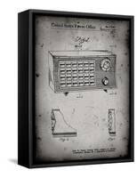 PP1126-Faded Grey Vintage Table Radio Patent Poster-Cole Borders-Framed Stretched Canvas