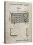 PP1126-Sandstone Vintage Table Radio Patent Poster-Cole Borders-Stretched Canvas
