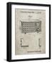 PP1126-Sandstone Vintage Table Radio Patent Poster-Cole Borders-Framed Giclee Print