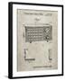 PP1126-Sandstone Vintage Table Radio Patent Poster-Cole Borders-Framed Giclee Print