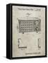 PP1126-Sandstone Vintage Table Radio Patent Poster-Cole Borders-Framed Stretched Canvas