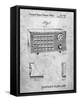 PP1126-Slate Vintage Table Radio Patent Poster-Cole Borders-Framed Stretched Canvas