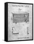 PP1126-Slate Vintage Table Radio Patent Poster-Cole Borders-Framed Stretched Canvas