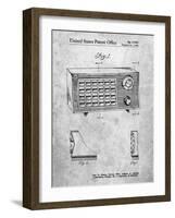 PP1126-Slate Vintage Table Radio Patent Poster-Cole Borders-Framed Giclee Print