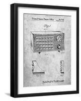 PP1126-Slate Vintage Table Radio Patent Poster-Cole Borders-Framed Giclee Print