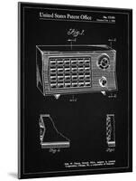 PP1126-Vintage Black Vintage Table Radio Patent Poster-Cole Borders-Mounted Giclee Print