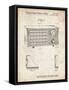 PP1126-Vintage Parchment Vintage Table Radio Patent Poster-Cole Borders-Framed Stretched Canvas