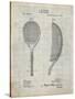 PP1127-Antique Grid Parchment Vintage Tennis Racket 1891 Patent Poster-Cole Borders-Stretched Canvas