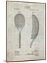 PP1127-Antique Grid Parchment Vintage Tennis Racket 1891 Patent Poster-Cole Borders-Mounted Giclee Print