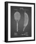 PP1127-Black Grid Vintage Tennis Racket 1891 Patent Poster-Cole Borders-Framed Giclee Print