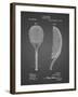 PP1127-Black Grid Vintage Tennis Racket 1891 Patent Poster-Cole Borders-Framed Giclee Print