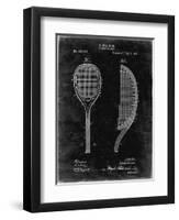 PP1127-Black Grunge Vintage Tennis Racket 1891 Patent Poster-Cole Borders-Framed Premium Giclee Print