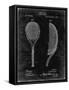 PP1127-Black Grunge Vintage Tennis Racket 1891 Patent Poster-Cole Borders-Framed Stretched Canvas