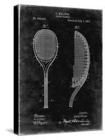 PP1127-Black Grunge Vintage Tennis Racket 1891 Patent Poster-Cole Borders-Stretched Canvas