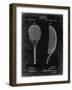 PP1127-Black Grunge Vintage Tennis Racket 1891 Patent Poster-Cole Borders-Framed Giclee Print