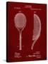 PP1127-Burgundy Vintage Tennis Racket 1891 Patent Poster-Cole Borders-Stretched Canvas