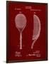 PP1127-Burgundy Vintage Tennis Racket 1891 Patent Poster-Cole Borders-Framed Giclee Print