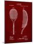 PP1127-Burgundy Vintage Tennis Racket 1891 Patent Poster-Cole Borders-Mounted Giclee Print
