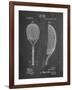 PP1127-Chalkboard Vintage Tennis Racket 1891 Patent Poster-Cole Borders-Framed Giclee Print