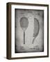 PP1127-Faded Grey Vintage Tennis Racket 1891 Patent Poster-Cole Borders-Framed Giclee Print