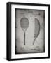 PP1127-Faded Grey Vintage Tennis Racket 1891 Patent Poster-Cole Borders-Framed Giclee Print