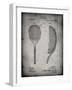 PP1127-Faded Grey Vintage Tennis Racket 1891 Patent Poster-Cole Borders-Framed Giclee Print