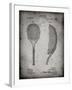 PP1127-Faded Grey Vintage Tennis Racket 1891 Patent Poster-Cole Borders-Framed Giclee Print