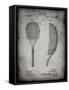 PP1127-Faded Grey Vintage Tennis Racket 1891 Patent Poster-Cole Borders-Framed Stretched Canvas