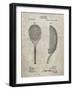 PP1127-Sandstone Vintage Tennis Racket 1891 Patent Poster-Cole Borders-Framed Giclee Print
