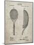 PP1127-Sandstone Vintage Tennis Racket 1891 Patent Poster-Cole Borders-Mounted Giclee Print