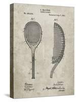 PP1127-Sandstone Vintage Tennis Racket 1891 Patent Poster-Cole Borders-Stretched Canvas