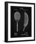 PP1127-Vintage Black Vintage Tennis Racket 1891 Patent Poster-Cole Borders-Framed Giclee Print