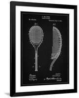 PP1127-Vintage Black Vintage Tennis Racket 1891 Patent Poster-Cole Borders-Framed Giclee Print