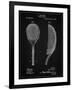 PP1127-Vintage Black Vintage Tennis Racket 1891 Patent Poster-Cole Borders-Framed Giclee Print