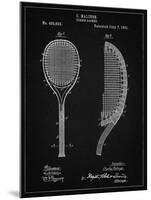 PP1127-Vintage Black Vintage Tennis Racket 1891 Patent Poster-Cole Borders-Mounted Giclee Print