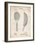 PP1127-Vintage Parchment Vintage Tennis Racket 1891 Patent Poster-Cole Borders-Framed Giclee Print