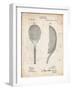 PP1127-Vintage Parchment Vintage Tennis Racket 1891 Patent Poster-Cole Borders-Framed Giclee Print