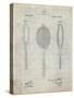 PP1128-Antique Grid Parchment Vintage Tennis Racket Patent Poster-Cole Borders-Stretched Canvas