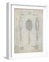 PP1128-Antique Grid Parchment Vintage Tennis Racket Patent Poster-Cole Borders-Framed Giclee Print