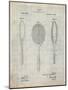 PP1128-Antique Grid Parchment Vintage Tennis Racket Patent Poster-Cole Borders-Mounted Giclee Print