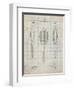 PP1128-Antique Grid Parchment Vintage Tennis Racket Patent Poster-Cole Borders-Framed Giclee Print