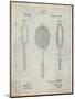 PP1128-Antique Grid Parchment Vintage Tennis Racket Patent Poster-Cole Borders-Mounted Giclee Print