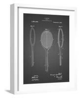 PP1128-Black Grid Vintage Tennis Racket Patent Poster-Cole Borders-Framed Giclee Print