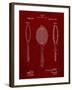 PP1128-Burgundy Vintage Tennis Racket Patent Poster-Cole Borders-Framed Giclee Print