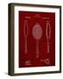 PP1128-Burgundy Vintage Tennis Racket Patent Poster-Cole Borders-Framed Giclee Print