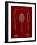 PP1128-Burgundy Vintage Tennis Racket Patent Poster-Cole Borders-Framed Giclee Print