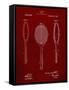 PP1128-Burgundy Vintage Tennis Racket Patent Poster-Cole Borders-Framed Stretched Canvas