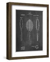PP1128-Chalkboard Vintage Tennis Racket Patent Poster-Cole Borders-Framed Giclee Print