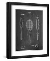 PP1128-Chalkboard Vintage Tennis Racket Patent Poster-Cole Borders-Framed Giclee Print