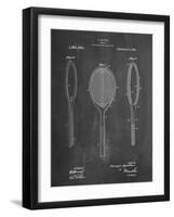 PP1128-Chalkboard Vintage Tennis Racket Patent Poster-Cole Borders-Framed Giclee Print